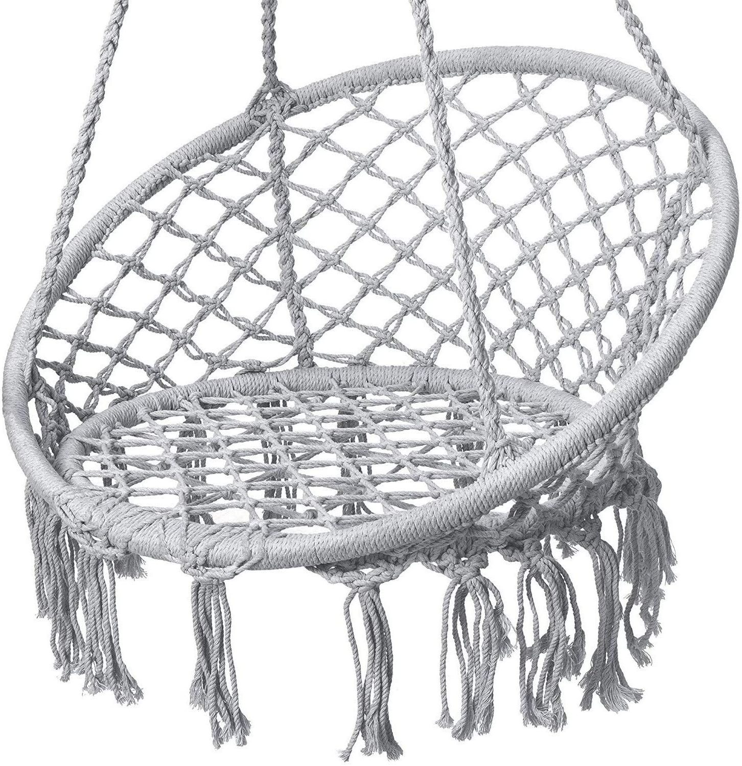 Woqi Hammock Chair  Hot Sell Macrame Swing  Durable Cotton Rope Swing for Bedroom Patio Garden, Deck,Yard Swing Chair