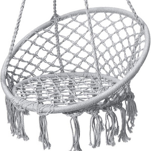 Woqi Hammock Chair  Hot Sell Macrame Swing  Durable Cotton Rope Swing for Bedroom Patio Garden, Deck,Yard Swing Chair