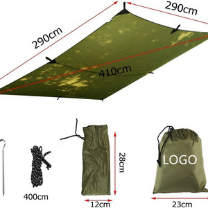 Woqi camping hammock  outdoor   210T 70D Nylon hammock with mosquito net and  Rain Fly Tarp  camo color