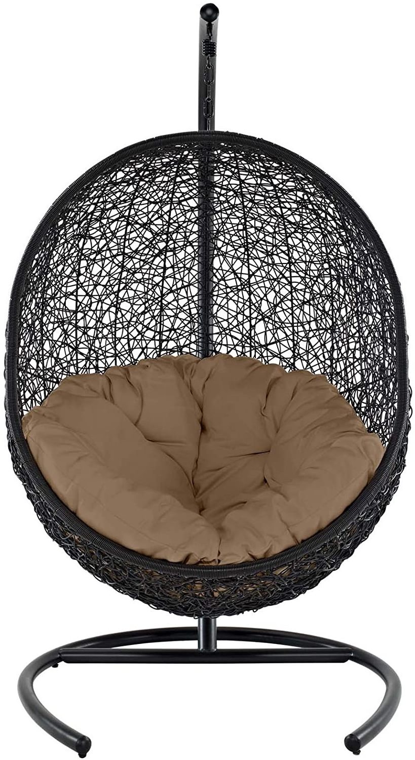 Woqi Good Price Rattan Wicker  Egg  Chair, Factory Delivery Patio Outdoor camping  Rattan Wicker Swing Chair