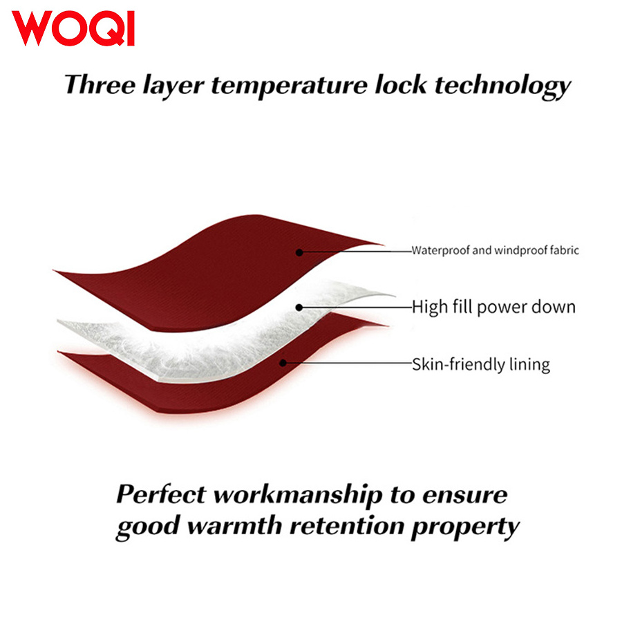 WOQI Winter Outdoor Waterproof Camping Down Sleeping Bag, 800T Filled Goose Down Sleeping Bag