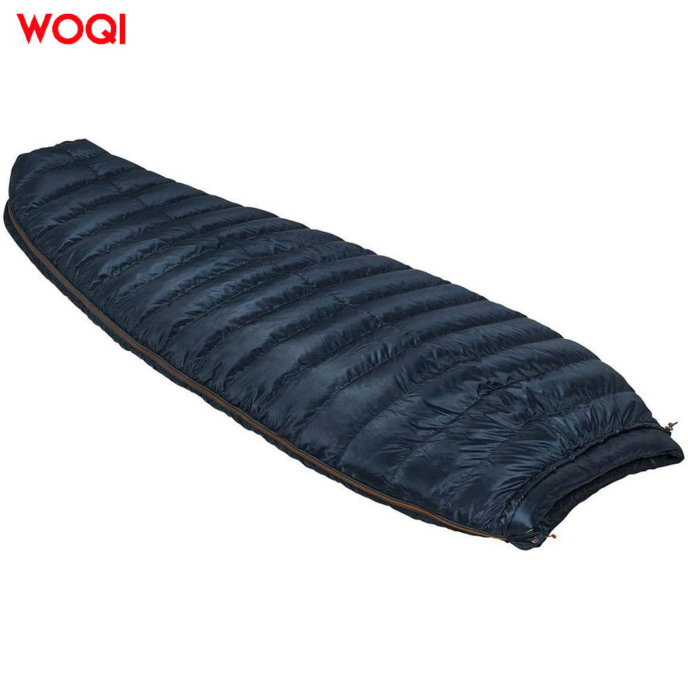 WOQI (Deep Sea Blue) Warm, Waterproof, Insulated Down Mom Camping Sleeping Bag