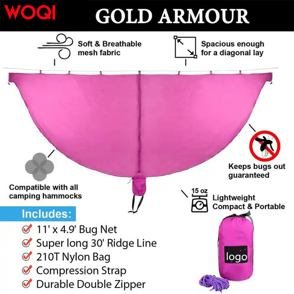 Woqi Lightweight Portable Hammock Bug Net ultralight hammock tent with insect net