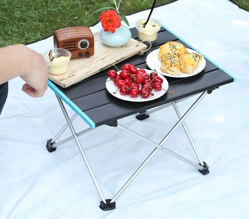 Woqi Different Sizes Roll Up Foldable Ultralight Kitchen Furniture Cooking Camping Table For Outdoor