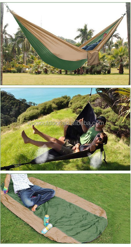 Woqi-outdoor swings for adults camping 210Tparachute portable nylon fabric hammock baby hanging cradles