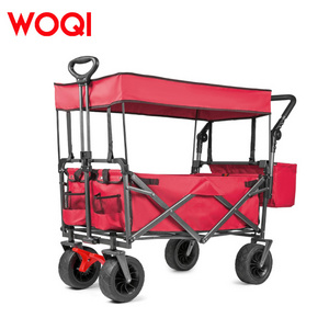 WOQI High Quality Waterproof Oxford Fabric Folding Practical Cart with Detachable Canopy and Handle