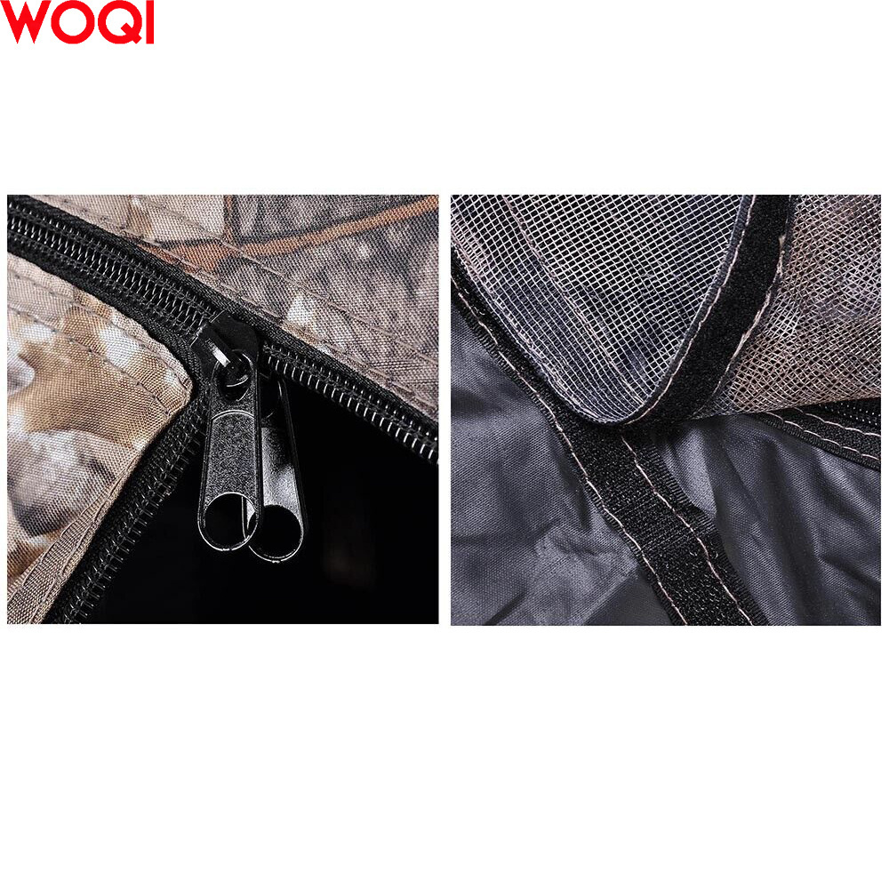 WOQI Oval Camo 3 Zipper Full View Window Hunting Blind Tent