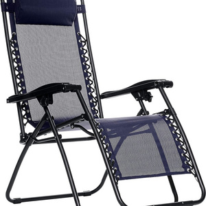 WOQI Lawn Chair Reclining Lounge Chair with Side table and Pillow padded zero gravity chair