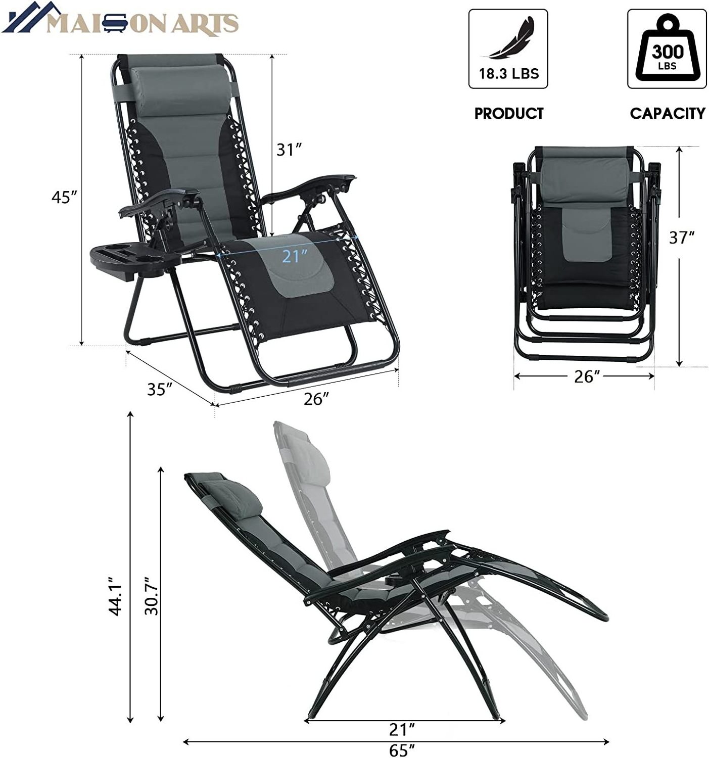 Woqi Furniture Factory Outdoor Camping Fishing Folding Lounge Chair Recliner Zero Gravity Chair Beach Chair