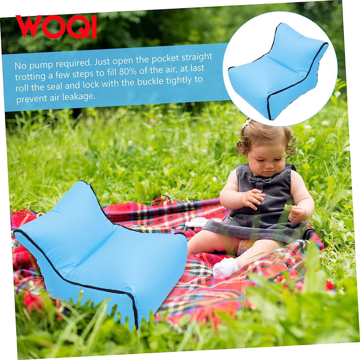 Woqi  Folding  Portable Air Sofa Hiking Couch Outdoor Sofa Bed Outdoor Sleeping Sofa