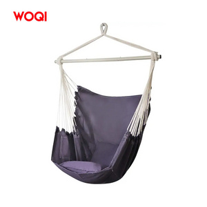 Woqi Hot Sell  Hanging Hammock Chair, Hanging Swing Chair with  Cushions 34 Inch Wide Seat Swing