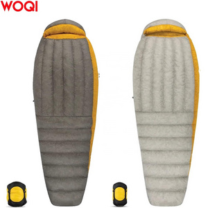 WOQI Lightweight Three Season Filling 1000g Adult Mom Down Sleeping Bag Ultra Light Backpack Hiking Camping Sleeping Bag