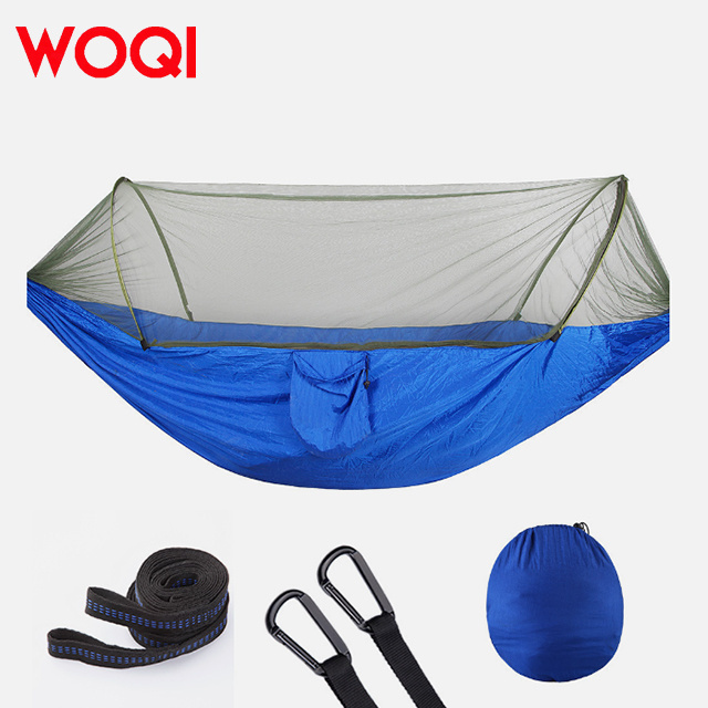 WOQI Outdoor Mosquito Net Hanging Bed Camping Mosquito Prevention Double Nylon Belt Mosquito Net Hanging Bed