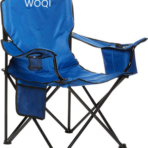 Woqi Camping Outdoors Heavy Duty Big Tall Quad Seat Oversized  Folding  Chair with  Cooler bag Capacity  Cup Holder