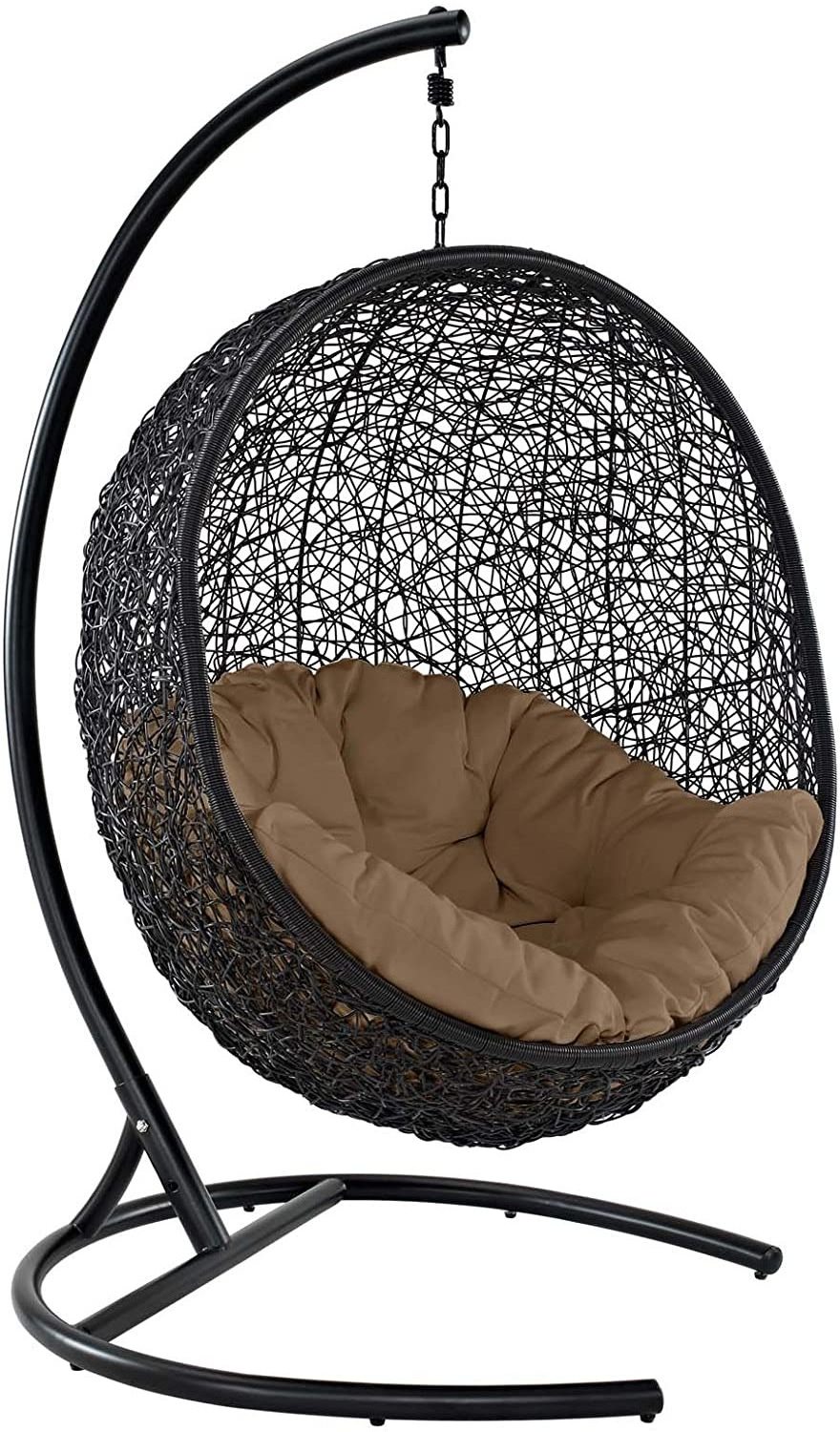 Woqi Good Price Rattan Wicker  Egg  Chair, Factory Delivery Patio Outdoor camping  Rattan Wicker Swing Chair