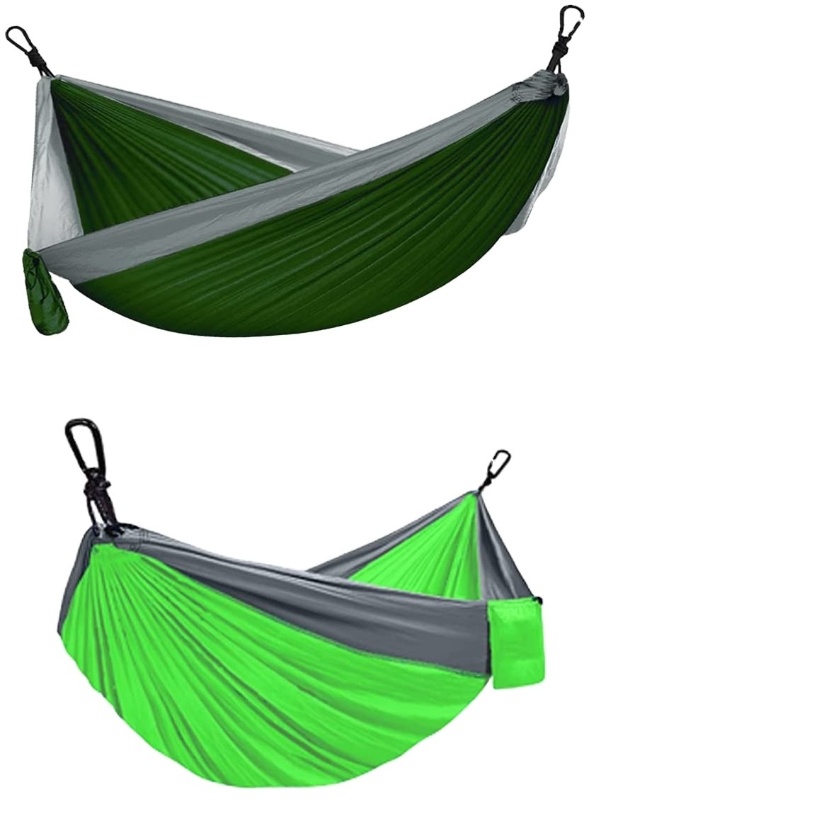 Woqi OEM 210T Nylon single double outdoor hiking Portable sewing hanging Parachute Camping Tent Hammock bed