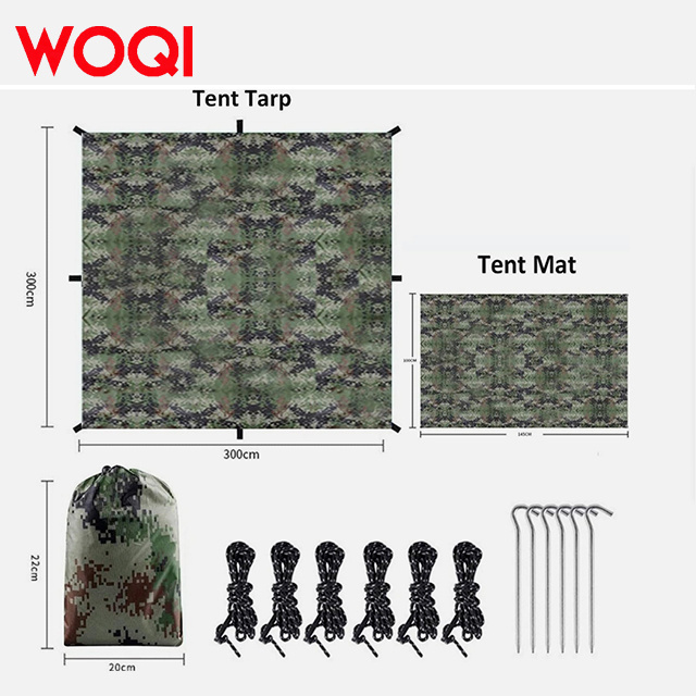 WOQI High Quality 3x3 Barbecue and Picnic Sunshade, UV Protection, Camo, Lightweight Hiking Camping Tent, Waterproof Canopy