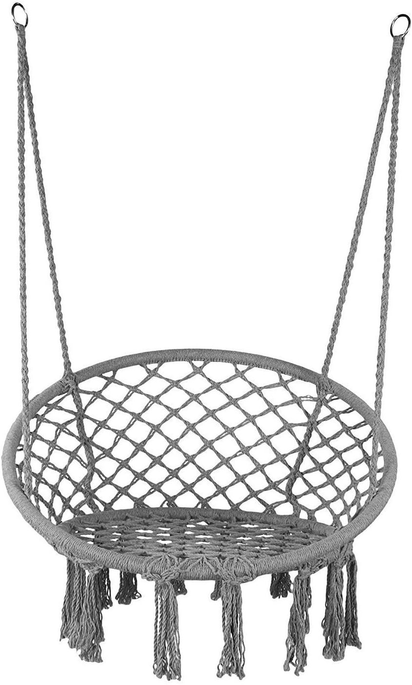 Woqi Hammock Chair  Hot Sell Macrame Swing  Durable Cotton Rope Swing for Bedroom Patio Garden, Deck,Yard Swing Chair