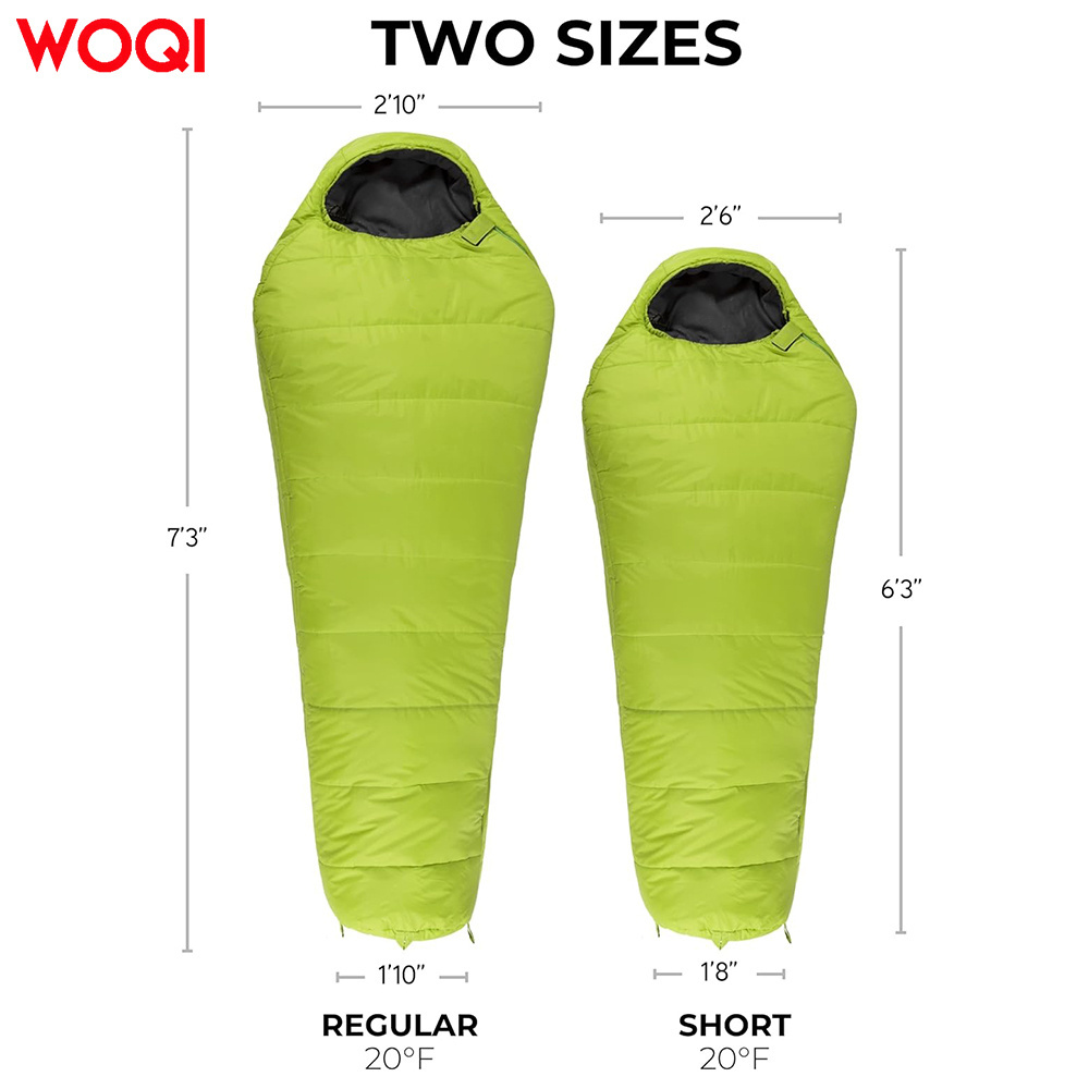 Woqi Filling 400g 90% down Sleep Bags Lightweight Mummy Sleep Bags  Waterproof cold weather sleeping bag camping hiking mummy