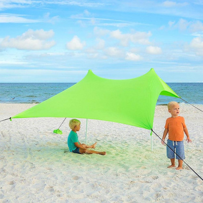 Woqi Portable Beach Shade, Sun Shelter, Canopy Sail Tent, Large Sunshade With Carrying Bag