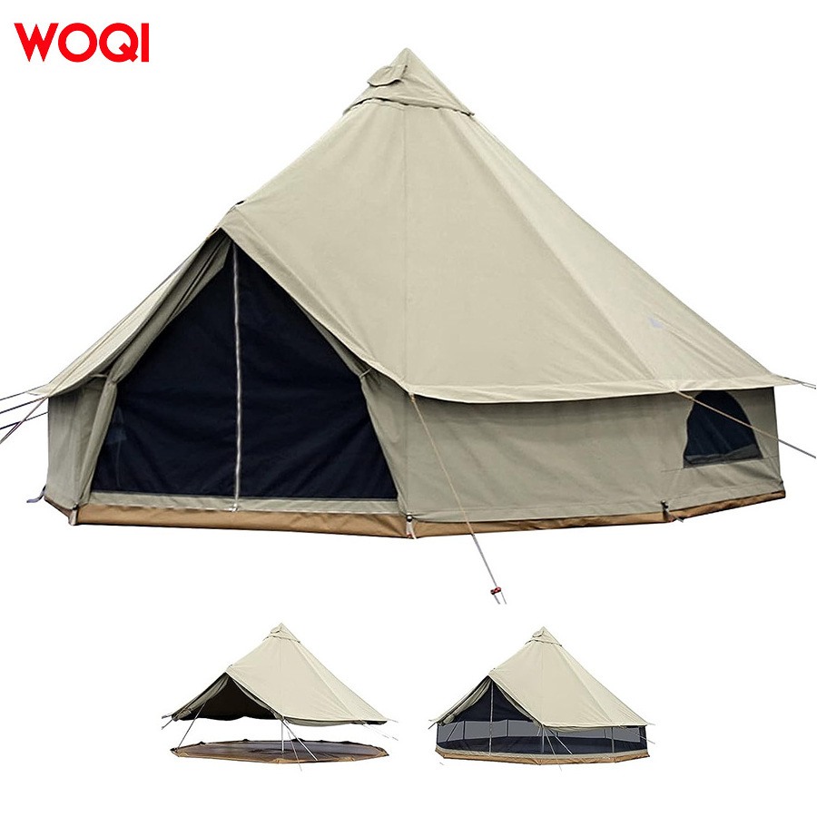 WOQI Outdoor Hotel Room Camping Tent Family Tent Camping House Shape Tent