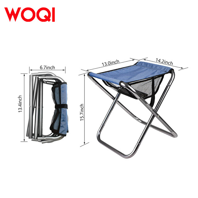 WOQI Portable Ultra Light Mini Camping Chair Outdoor Beach Folding Bench