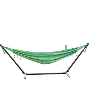 WOQI Double Hammock with Steel Stand Adjustable Hammock Bed Camping Hammock Stand