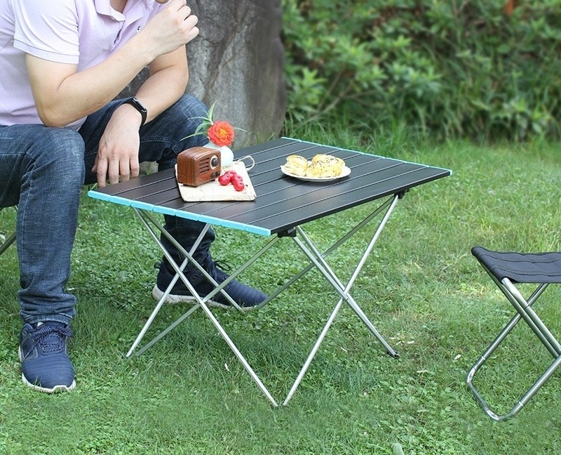 Woqi Different Sizes Roll Up Foldable Ultralight Kitchen Furniture Cooking Camping Table For Outdoor