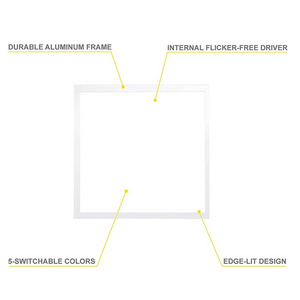 Worbest LED Ceiling Light Panel 1*1FT 15W 1500lm 120V to North America ETL Certification Damp Location