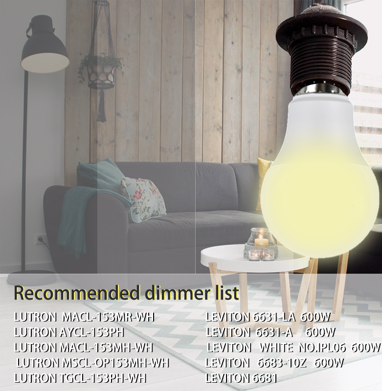 75 Watt Equivalent worbest A19 Dimmable LED Light Bulbs E26 Base 12W 1100 Lumens CRI80+ 120V ETL Listed FCC Certified