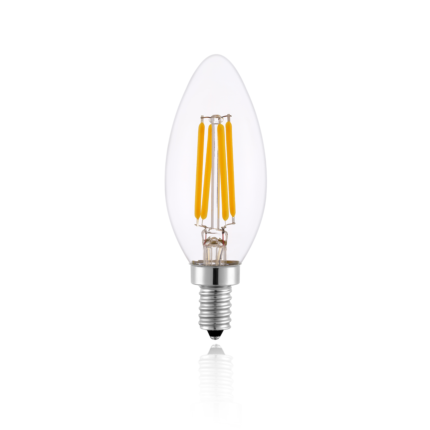 E12 LED Filament Candelabra Light Bulbs 60W Equivalent  Light Bulbs B11 E12 Small Base Clear LED Candle Bulbs Worbest