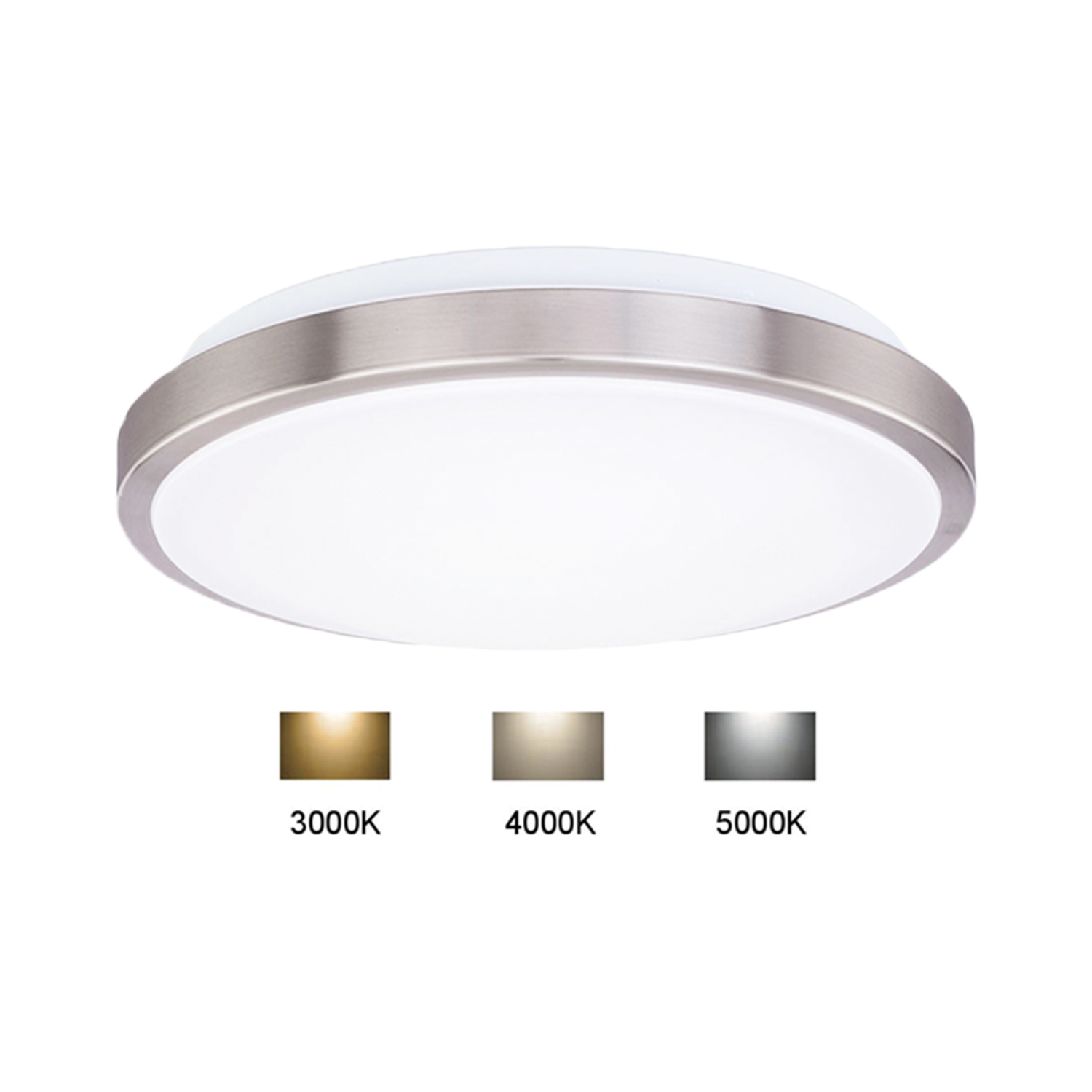 Worbest 16 Inch Single ring 25W 3CCT Selectable ETL/cETL Listed Dimmable  Balcony Bathroom  Closet Modern LED Flush Mount