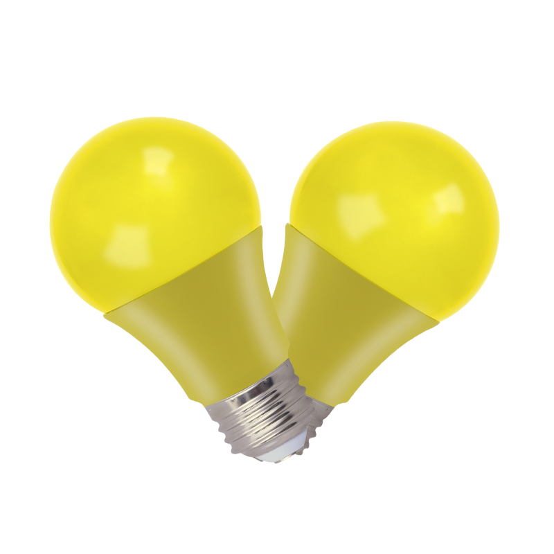 Worbest LED A19 romantic Yellow Light Bulb 120 Volt 9 Watt Energy Saving Medium Base LED Bulb Lasts More