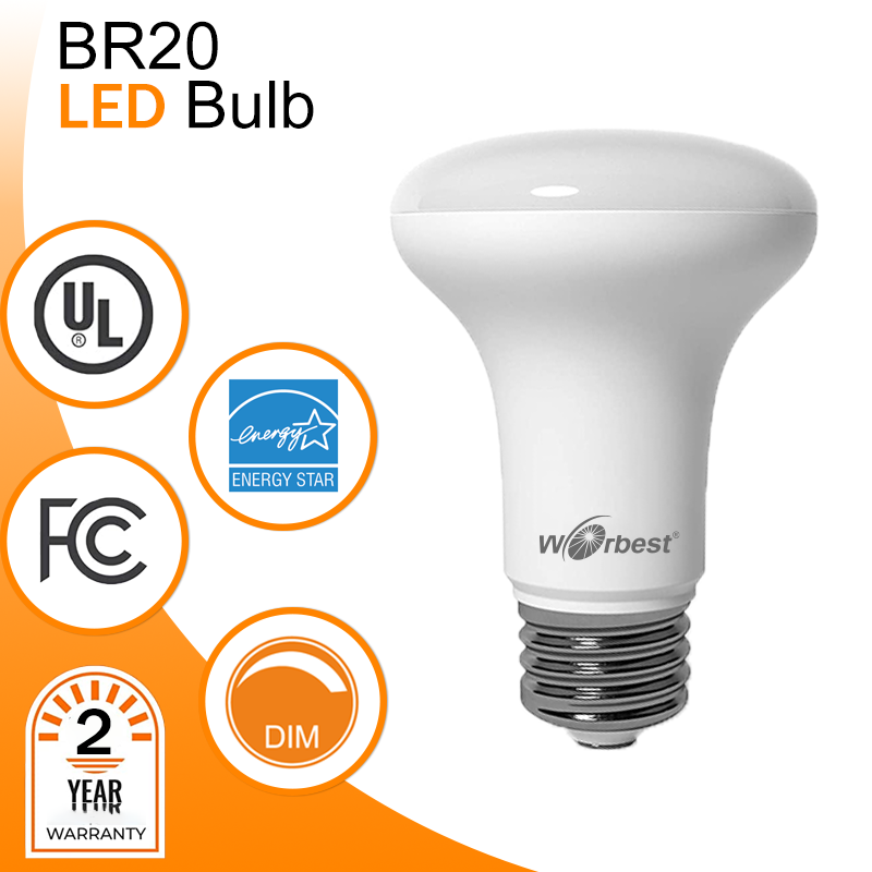 LED Frosted Indoor BR30 Dimmable Warm Glow Effect  650 Lumen E26 Base Interior Dimmable Recessed Can Light Bulbs 25000hours