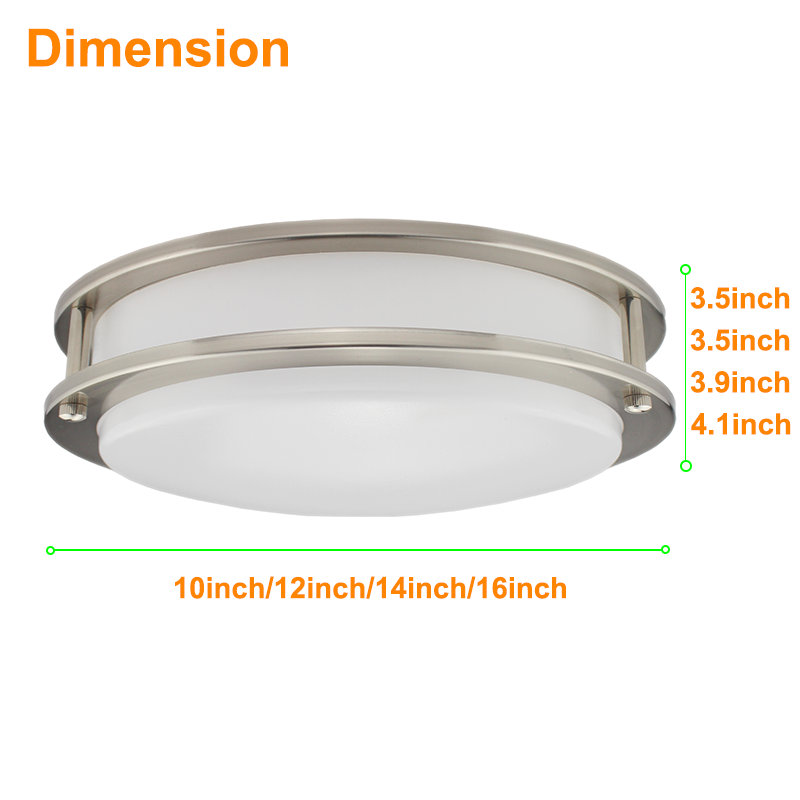 Worbest ETL Certification 12Inch Double Ring LED Ceiling Light 3CCT Adjustable Dimmable CRI80 for Bedroom LED Ceiling Light