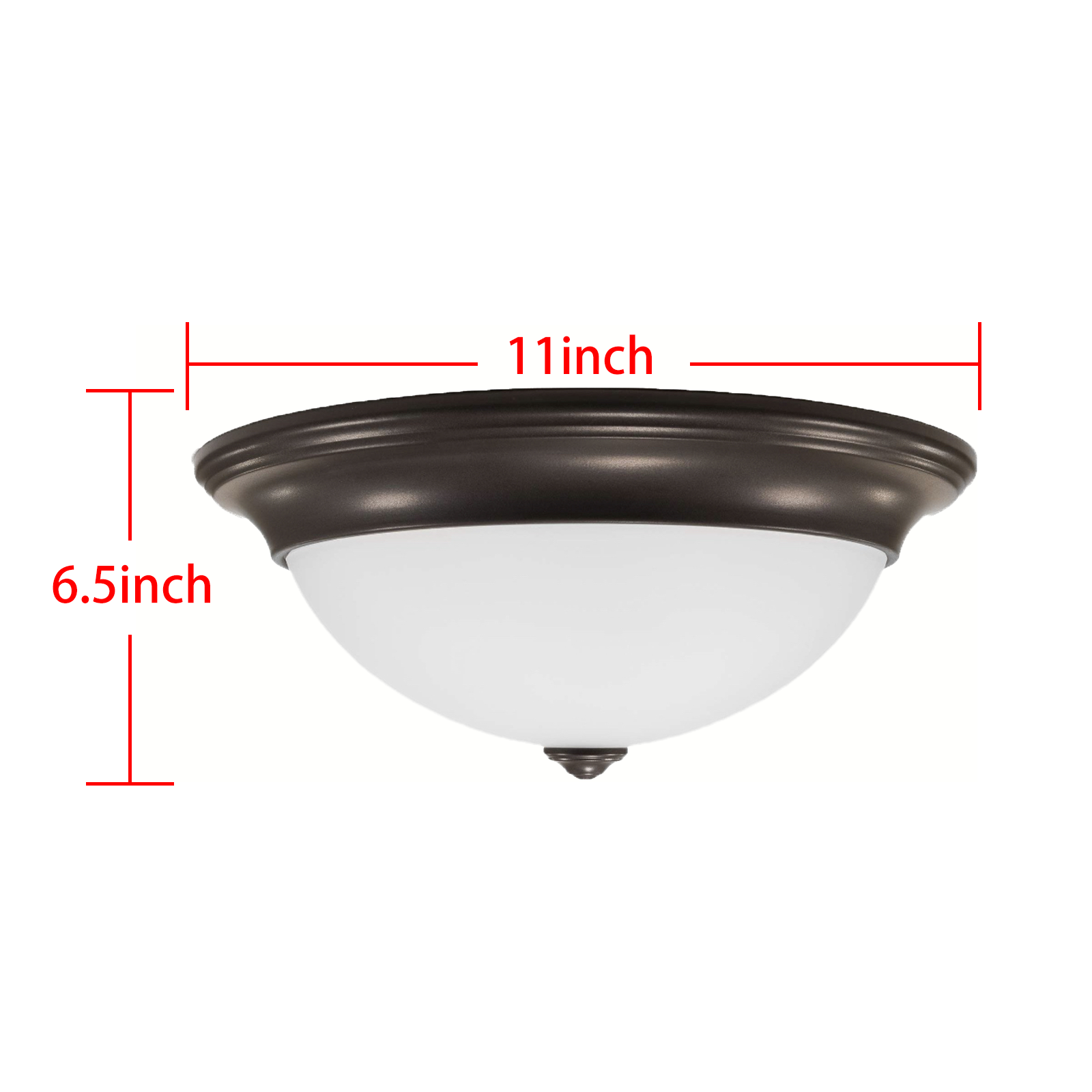 Worbest Brushed Nickel Surface Mounted 11Inch Round Puff LED Ceiling Lights 3000K 4000K 5000K 3CCT 50000 Hours Lifetime