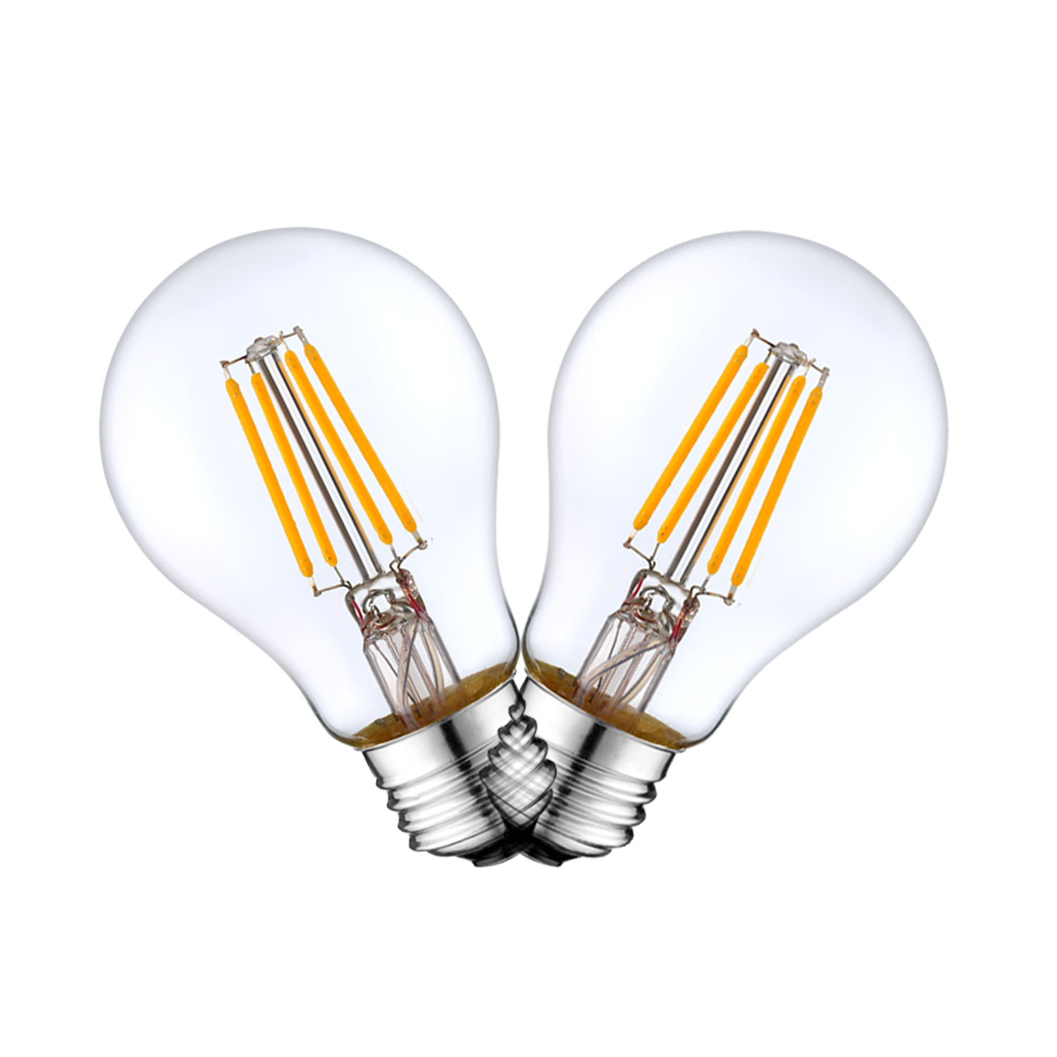 Worbest 2700K-6000K Select Triac Dimmable A19 A60 LED Filament Bulbs 25/45/60 Equivalent Beam Angle 360 Degree