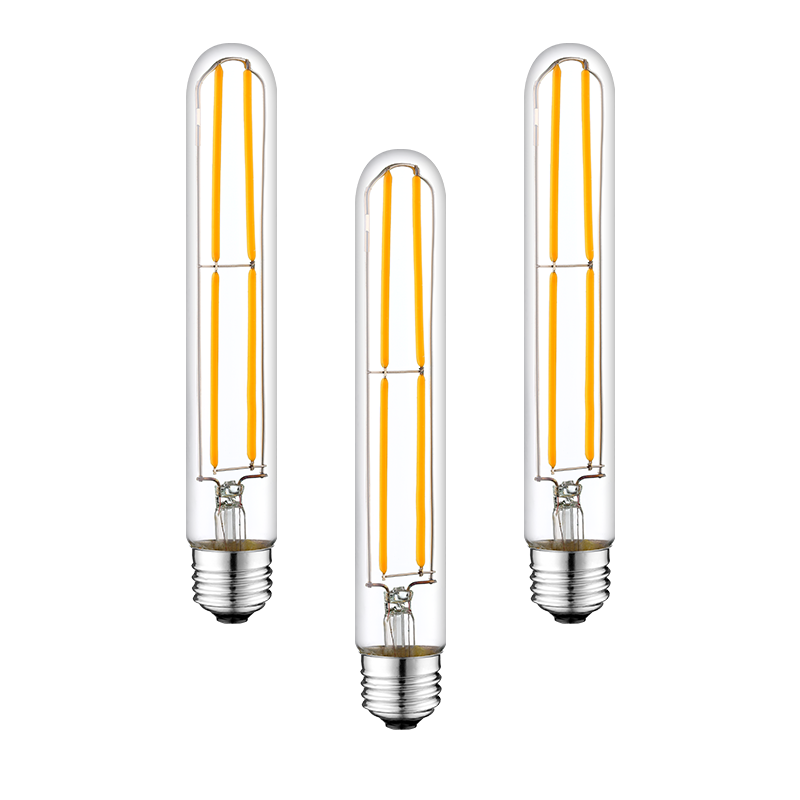 Worbest E26 Base T10 LED Filament Bulbs 8inch 4W Equivalent 40W 120V 80CRI 2700K-6000K Select Super Bright Dimmable