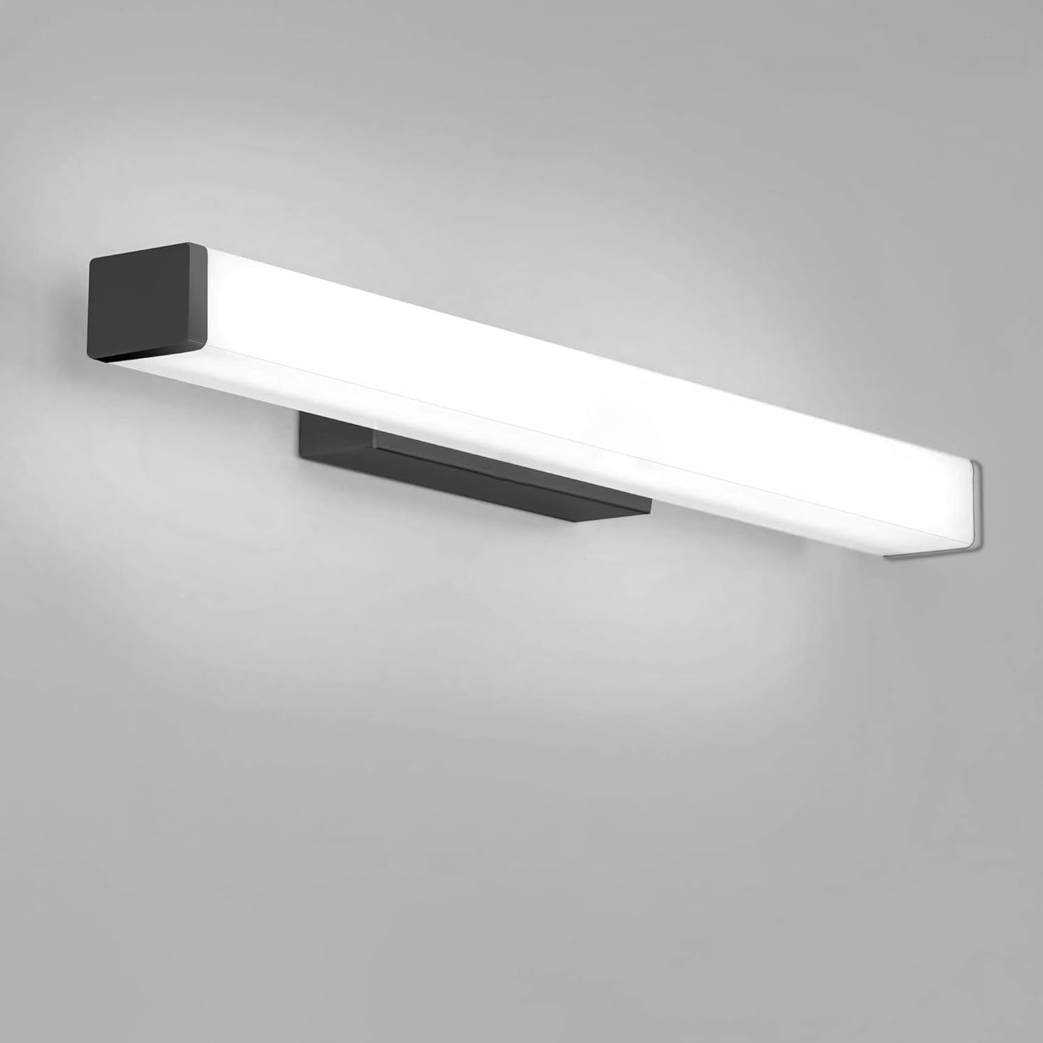 Worbest Matte Black Bath Led Mirror Night Wall Light Makeup Bathroom Lighting Fixtures Led Vanity Light Above Mirror