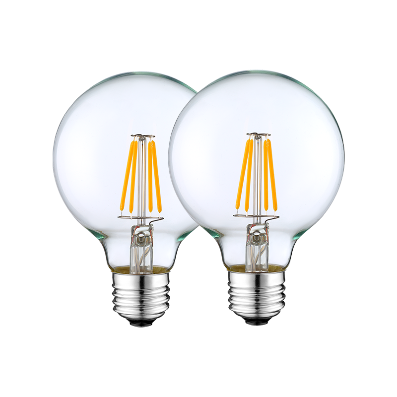 5Watt 110v energy saving 120v LED Filament Bulb Clear Glass Cover E26 medium Base G25  Dimmable Light Bulb