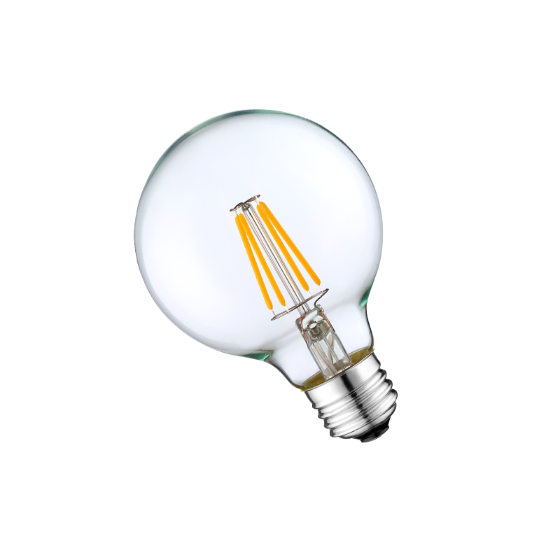 5Watt 110v energy saving 120v LED Filament Bulb Clear Glass Cover E26 medium Base G25  Dimmable Light Bulb