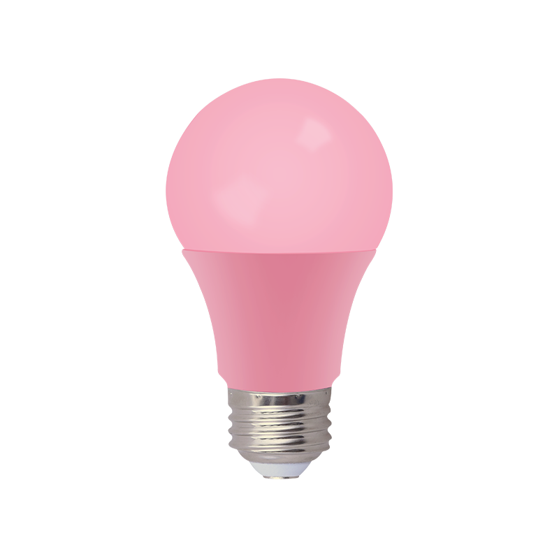 Worbest A19 Pink Bulb E26 9W Equivalent 60W 100%-10% Triac Dimmable Romantic Bulb for Decoration Indoor Artistic Lighting