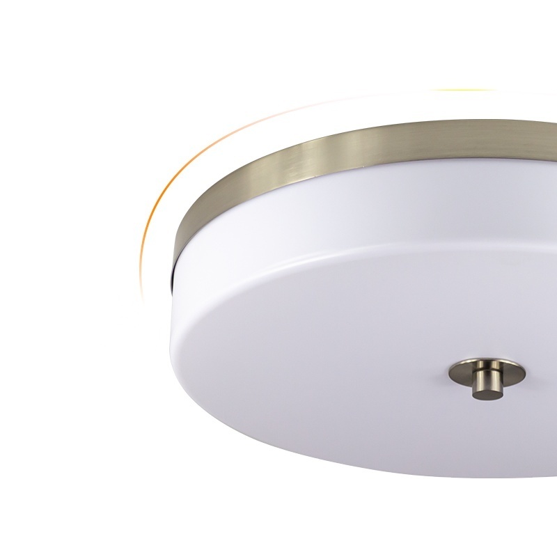 Factory round shape 25W 16inch 5000k singleCCT central fixed metallic finish LED ceiling light LED flush mount light