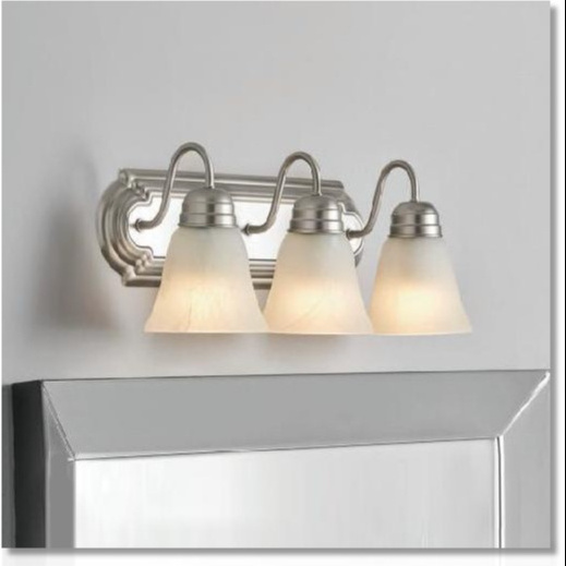 silver color 3 bulbs 9w 10000hours led lampshade low flicker led wall light in bathroom bedroom