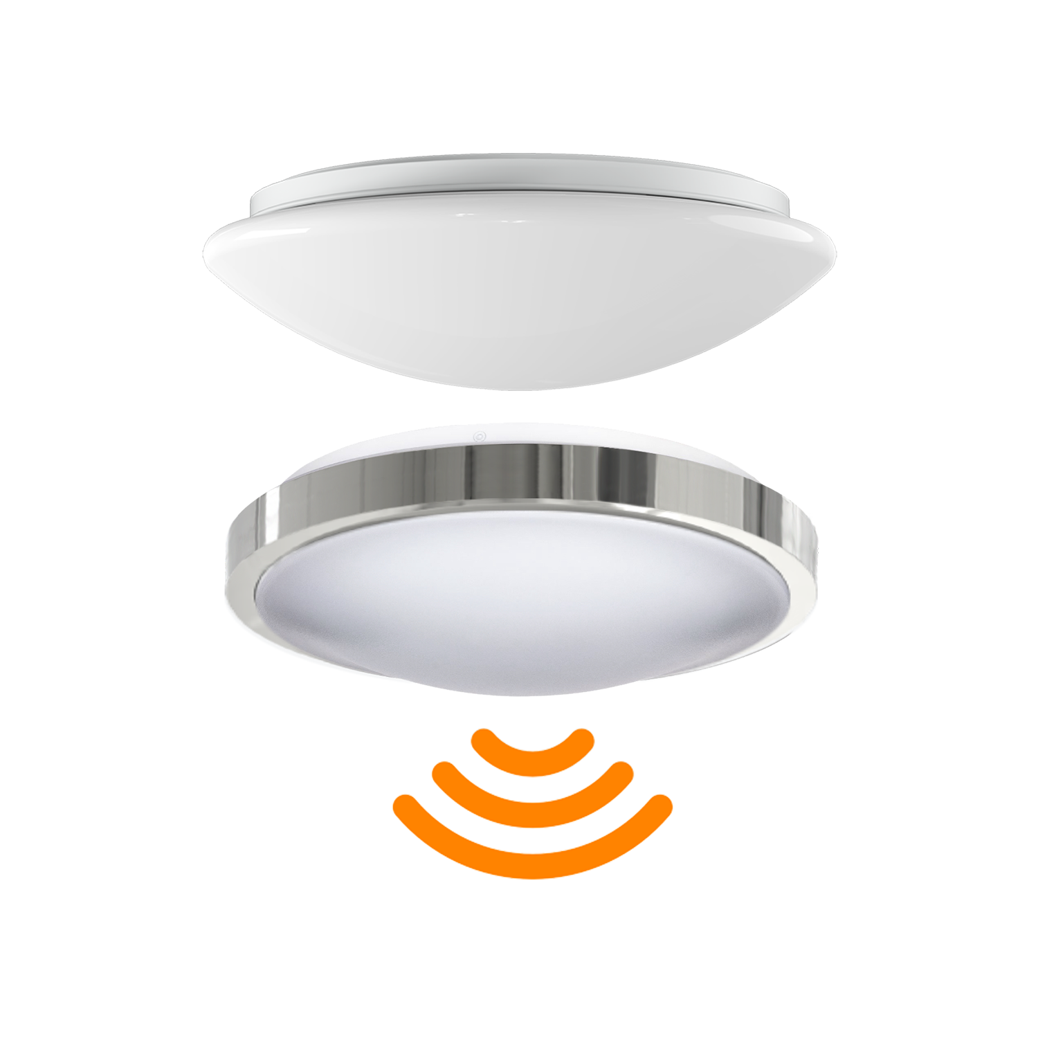 Worbest white motion sensor mushroom shape led ceiling light 14inch 15w single cct surface mounted for indoor led light fixture