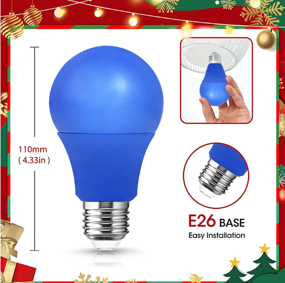 Worbest Energy Saving A19 Blue Bulb CCT Tunable Triac Dimmable 15W Euqivalent 100W Damp Location Lighting UL