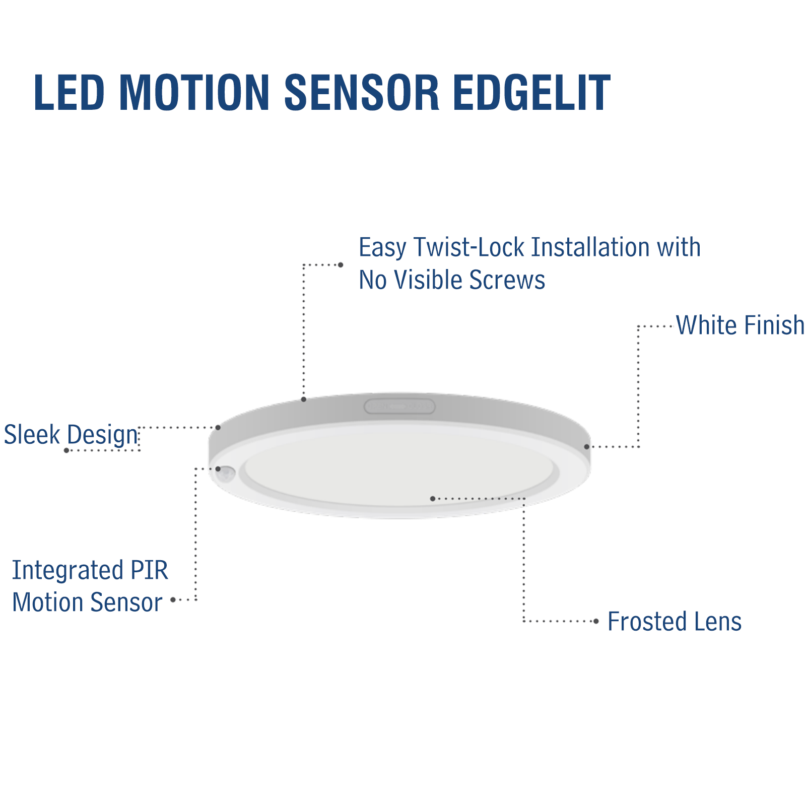 Worbest Round PIR Sensor Ceiling Light For Hallway Basement 9Inch Surface Mounted Indoor Lighting CCT Adjustable LED Panel Light