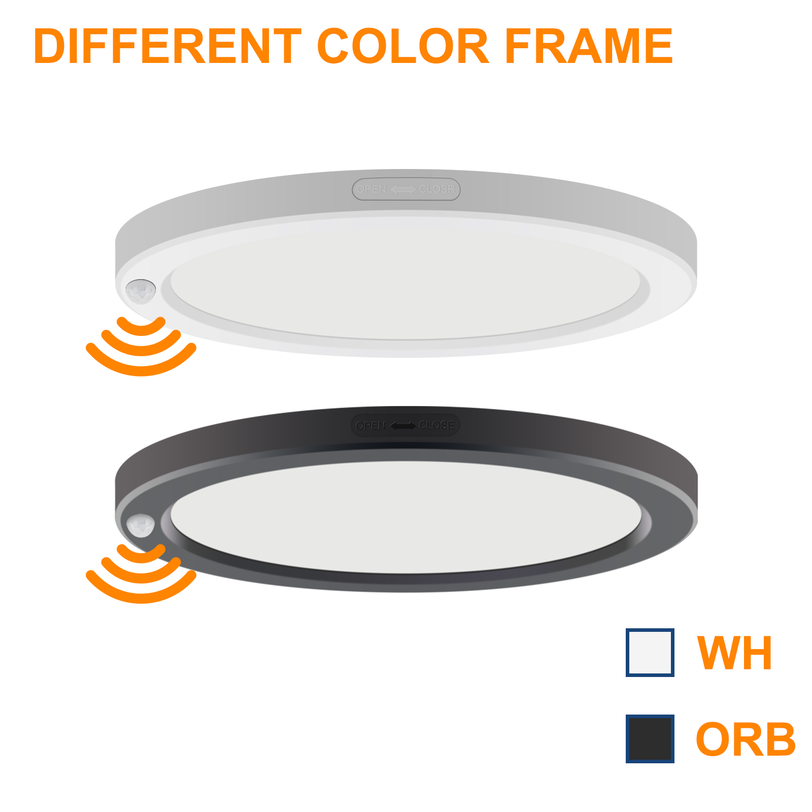 Worbest Round PIR Sensor Ceiling Light For Hallway Basement 9Inch Surface Mounted Indoor Lighting CCT Adjustable LED Panel Light