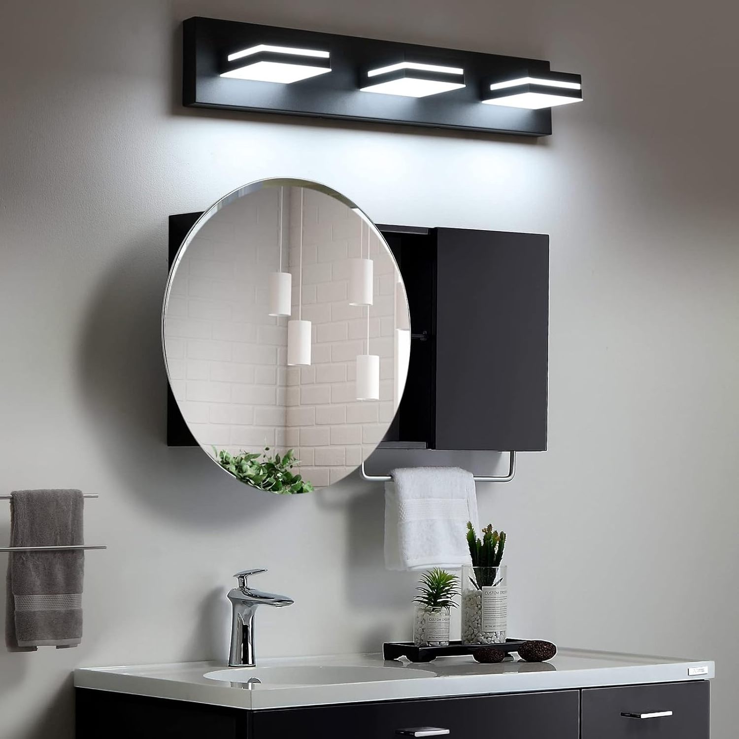 Worbest Led Wall Lighting ETL/cETL Led vanity light 5CCT light fixtures Use for Modern Bathroom