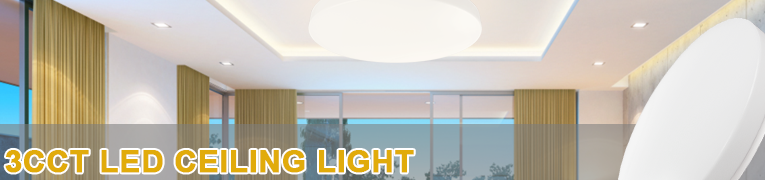 Worbest Drum Shape 16Inch AC120V Dimmable White LED Ceiling Light 3CCT Adjustable CRI80 for Living Room LED Light Fixture